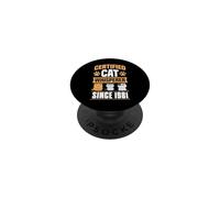 Susurrador de Gatos Certificado Desde 1981 con temática de Gatos Año de cumpleaños PopSockets PopGrip Adhesivo
