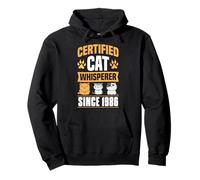 Susurrador de Gatos Certificado Desde 1986 con temática de Gato para cumpleaños Sudadera con Capucha