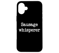 Susurrador de salchichas Salchichas Divertidas Escritura Minimalista Carcasa para iPhone 16 Plus