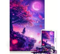 Susurros de la Luna a la Luz del Luna para Adultos, Rompecabezas de 1000 Piezas, Entrenamiento, Escapada Serena, Bordes Definidos, Regalo Creativo (38x26cm)