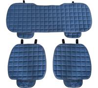 Susy Shop 3 fundas universales para asiento de coche, 2 delanteras y 1 trasera, protector confort cojín para interiores (acolchado azul claro)
