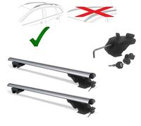 Susy Shop - Barras portaequipajes universales para auto con 4 cerraduras antirrobo 135 cm o 120 cm LS (Modelo 120 cm)