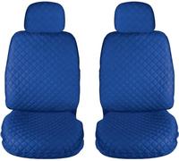 Susy Shop Fundas para asientos de coche universales, delanteras y traseras, compatibilidad universal, montaje sencillo (par delantero, azul real)