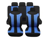 Susy Shop LS05 - Juego de fundas universales para asientos de coche, delanteras y traseras, para utilitarios medianos y pequeños, no aptos para todoterrenos (azul)