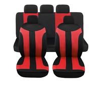 Susy Shop LS05 - Juego de fundas universales para asientos de coche, delanteras y traseras, para utilitarios medianos y pequeños, no aptos para todoterrenos (rojo)
