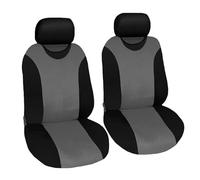 Susy Shop Par de fundas universales para asientos delanteros, de poliéster, adaptables a todos los coches con asientos estándar No SUV - Modelo R1 (gris)