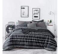 SUSYBAO Juego de Funda nórdica de 3 Piezas 100% algodón Natural tamaño Hoja Impresa Ropa de Cama 1 Funda nórdica 2 Piezas patrón 18 Reina