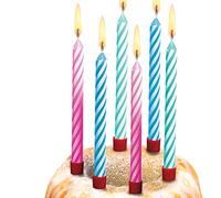 SUSYCARD Velas mágicas con portavelas, varios colores