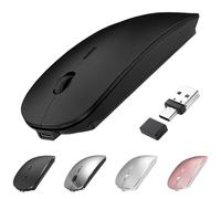 Suteke Ratón inalámbrico Bluetooth USB C para MacBook Air Pro iMac computadora de escritorio, mouse inalámbrico tipo C recargable compatible con laptop/Surface Pro/iPad Slim Silent Mouse