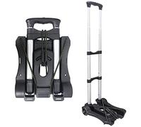 Sutekus - Carro de Mano Plegable con Plataforma, soporta Cargas de 50 kg, Ligero y portátil, para la Escuela, Viajes, Oficina o mudanzas (Color Negro)