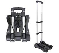 Sutekus - Carro de Mano Plegable con Plataforma, soporta Cargas de 50 kg, Ligero y portátil, para la Escuela, Viajes, Oficina o mudanzas (Color Negro)
