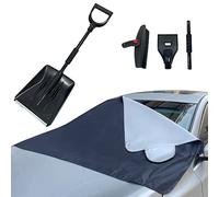 Sutekus El Kit de Cepillo de Nieve Incluye Pala de Nieve, raspador de Hielo, Cepillo de Nieve y Cubierta de Nieve para Parabrisas de Coche para Autos SUV Camiones (Negro)