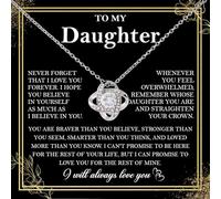 SUTERY Collar para mi hija de mamá con mensaje sincero y caja de regalo, collar de madre e hija, regalos de madre a hija de mamá, regalos de cumpleaños para hijas adultas, joyería para hija, Acero