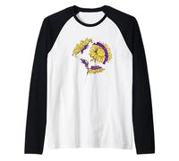 Sutil Bandera Gay de Orgullo intersexual con gráfico de Girasol LGBT Camiseta Manga Raglan