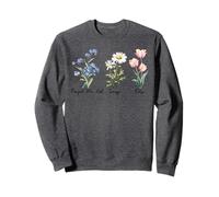 Sutil Floral 8647 Trump Flowers Forget Me Not Daisy Tulip Sudadera