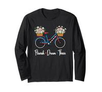 Sutil Floral Bike Bandera de Estados Unidos 8647 Flourish Dream Thrive Resist Manga Larga