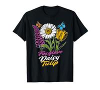Sutil Floral Foxglove Daisy Tulipanes Flores Divertido Camiseta