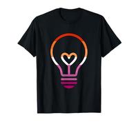 Sutil Lesbian Pride Flag Bombilla Camiseta