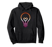 Sutil Lesbian Pride Flag Bombilla Sudadera con Capucha