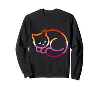 Sutil Lesbian Pride Flag Cat Sudadera