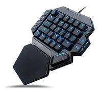 Sutinna Teclado mecánico RGB con una Sola Mano, Teclado mecánico ergonómico para Juegos con una Sola Mano Backlight con función de definición Macro