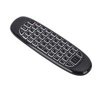 Sutinna USB Smart TV 2.4G Teclado inalámbrico Air Fly Mouse, Control Remoto Multifuncional con retroiluminación Colorida para Android TV Box/PC/Smart TV/proyector