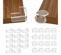 SUTOUG Corner Protection, Pack of 30 Edge Protectors, Self-Adhesive Edge Protection, 2 Formas, Hold Protects Babies and The Elderly, Residue-Free Removal, Crystal Clear and Discreet