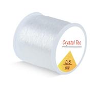 SUTOUG Cuerda elástica de 0,8 mm para Pulseras, cordón elástico de Cristal de 100 m para Pulseras, Abalorios, Joyas, Manualidades, Pulseras, Collares