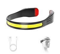 SUTOUG Linterna frontal LED, linterna frontal recargable con haz de luz ancho de 230° y luz trasera roja para llevar con 3 modos de iluminación, linterna frontal para adultos para correr - negro