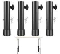 Sutowe 4 patas de mesa ajustables Ø3,56 x 20/40 cm, ajuste de altura a 2/4 niveles, patas de mesa de acero con pernos de fijación para mesas plegables, patas rectas y plegadas (20 cm)