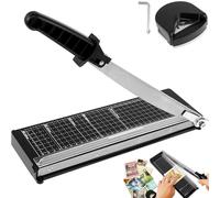 Sutowe Cortador de papel apilado, 8 hojas, capacidad precisa, A4, multipapel con esquina R4, tabla de cortar de papel kraft, cortador de papel para papel fotográfico, cartón de 250 g, cuero