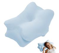 Sutowe Funda de almohada "Contour", funda de almohada para la nuca con cremallera, funda de almohada para la nuca lisa en forma de mariposa, lavable a máquina, para dormir de lado, espalda y estómago