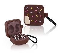 Suublg Funda protectora de silicona para auriculares con llavero para auriculares Samsung Galaxy Buds2 Pro (2022) /Galaxy Buds 2 (2021) /Galaxy Buds Pro (2021) /Galaxy Buds Live Earphones(2020)