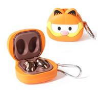 Suublg Funda protectora de silicona para auriculares con llavero para Samsung Galaxy Buds2 Pro (2022), Galaxy Buds 2 (2021), Galaxy Buds Pro (2021), Galaxy Buds Live (2020)