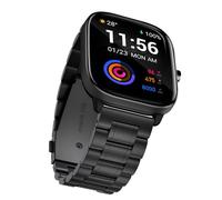 Suuira Correa Compatible con Amazfit GTS 2 Mini/GTS 4 Mini/GTS 3 / GTS 2e / GTS 2 / GTS/Bip 3 Pro/Bip 3 / Bip S/Bip U Elegante Metálica Acero Inoxidable Repuesto Correa (Negro)