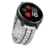 Suuira Correa Compatible con Garmin Venu Sq 2 / Venu Sq 2 Music/Venu/Venu 2 Plus, 20mm Acero Inoxidable Reemplazo Correa Metal para Vivoactive 3 / Vivoactive 5 Correas (Plata/Negro)