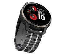 Suuira Correa Compatible con Garmin Venu Sq 2 / Venu Sq 2 Music/Venu/Venu 2 Plus, 20mm Acero Inoxidable Reemplazo Correa Metal para Vivoactive 3 / Vivoactive 5 Correas (Negro/Plata)