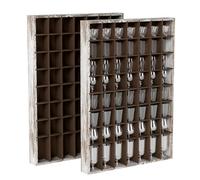 Suuiwau Estante de exhibición de vidrio de chupito de madera