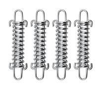 SUUJI - Correa para perro con resorte absorbente de golpes, 4 unidades, resorte amortiguador para entrenamiento, parasol de acero resistente, cuerda de tienda de campaña, tensor/tensor de hebilla