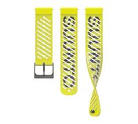 Suunto 22 ATH5 Silicio Correa de Reloj Compatible Race, Vertical, 9 Peak Pro, 9 Peak, 5 Peak, Watch Strap Correa de Repuesto de Silicona Suave 22mm Lemon Yellow S+M