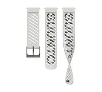 Suunto 22 ATH5 Silicio Correa de Reloj Compatible Race, Vertical, 9 Peak Pro, 9 Peak, 5 Peak, Watch Strap Correa de Repuesto de Silicona Suave 22mm Pearl White S+M