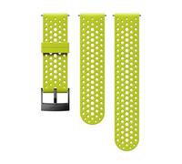 Suunto SS050226000 Correa de sustitución original para todos los relojes Suunto Spartan Sport WRH y Suunto 9, silicona, largo: 22,9 cm, ancho: 24 mm, incluye pasadores de fijación, verde/negro