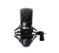 SUUNTOK Micrófono de condensador XLR para grabación de PC, computadora, estudio en casa, kit de micrófono cardioide para transmisión, ASMR, YouTube, voz en off, juegos, voz (negro)