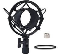Suuntok - Soporte universal para micrófono con clip para micrófono de 47 mm a 53 mm de diámetro, antivibración, ajustable, alto aislamiento, soporte de choque