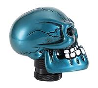 Suuonee Palanca de Cambio de Marchas, Skeleton Skull Head Car Modified Gear Shift Knob Stick Lever Shifter Universal(Cian)