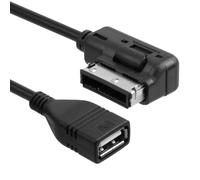 suuosl Adaptador de Cable AMI MDI Compatible con Audi A4 A5 A8 Q7 Golf Passat Touareg Cable Auxiliar AMI MDI para USB y Memoria MP3 Conector de Audio Receptor Bluetooth y conexión del si