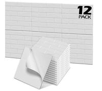 Suusolny 12 paneles acústicos en forma de ladrillo, paneles de pared sobre fieltro acústico, autoadhesivos, paneles acústicos, aislamiento acústico, paneles acústicos, absorción de sonido, para