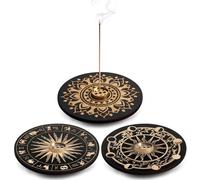 Suuwwn Quemador de Incienso de Madera,3 Pcs Quemador Incienso Porta Incienso Soporte Incienso Inciensario Soporte Incienso Varilla con Receptor Ceniza para Decoración del Hogar