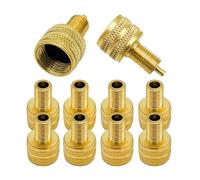 Suvnie 10 adaptadores de válvula de neumático de Gran diámetro, Adaptador de vástago de válvula de latón, Conector Adaptador Reductor de válvula de neumático Externo para Camiones grúa Gigante,