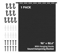 Suvony Manta grande de amortiguación de sonido, 243.8 cm x 203.2 cm, manta de estudio absorbente de sonido, cortina acústica de estudio con cancelación de ruido, bloqueador de luz, manta de mudanza